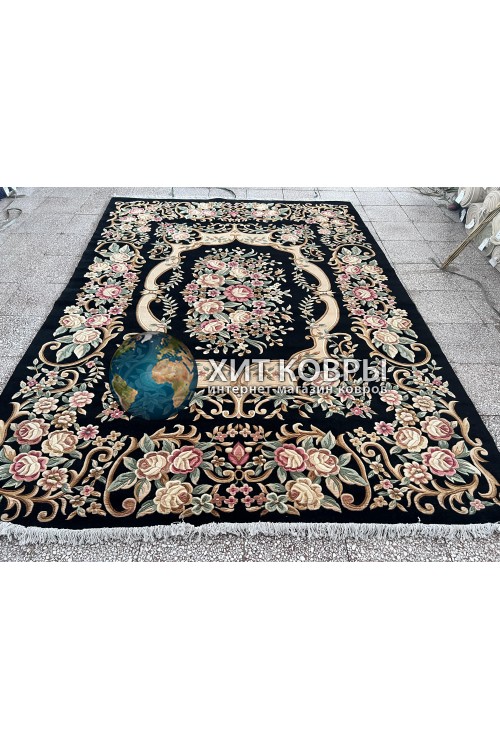 Китайский шерстяной ковер 0054031 Черный